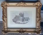 Cadre début 20ème , cathédrale de Tournai , état impeccable, Antiquités & Art, Enlèvement ou Envoi