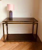 Hollywood regency console tafel, Ophalen, Gebruikt, 50 tot 100 cm, Glas