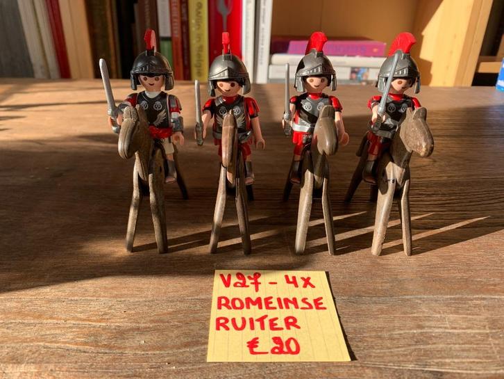 PLAYMOBIL V27: LOT 4 ROMEINSE RUITERS, Kinderen en Baby's, Speelgoed | Playmobil, Zo goed als nieuw, Los Playmobil, Ophalen of Verzenden