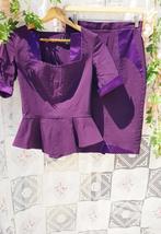 Ensemble 🌹VIOLET top🌹 et jupe ( marque anglaise), Paars, Nieuw, Ophalen of Verzenden, Maat 36 (S)