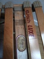 2 zware lattoflexen  ELRACH Luxe, Gewoon houten latten met metalen sterke rand, 7cm hoogte, Une personne, Brun, Utilisé