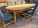 Eiken eettafel met 8 stoelen GRATIS LEVERING, Ophalen of Verzenden, Zo goed als nieuw