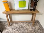 Teak sidetable 1m20 lengte / 30 diepte / 85 hoogte, Huis en Inrichting, Tafels | Sidetables, Ophalen, Zo goed als nieuw