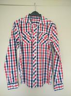 Hemd wit rood blauw geruit - maat 170, Ophalen, Overhemd of Blouse, Zo goed als nieuw, GEEN