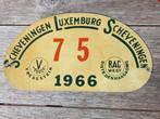 plaque d'immatriculation du rallye Scheveningen Luxembourg R, Comme neuf, Enlèvement ou Envoi, Panneau publicitaire