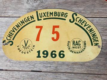 rally nummerplaat Scheveningen Luxembourg RAC 1966