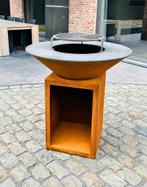 Plancha + Grill te koop (cortenstaal), Tuin en Terras, Houtskoolbarbecues, Ophalen, Zo goed als nieuw