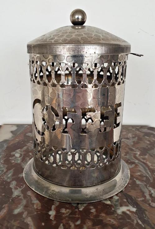 Verzilverde koffiehouder, Antiek en Kunst, Antiek | Tin, Ophalen of Verzenden