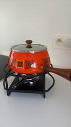 Retro geëmailleerd fonduestel, Ophalen of Verzenden, Gebruikt