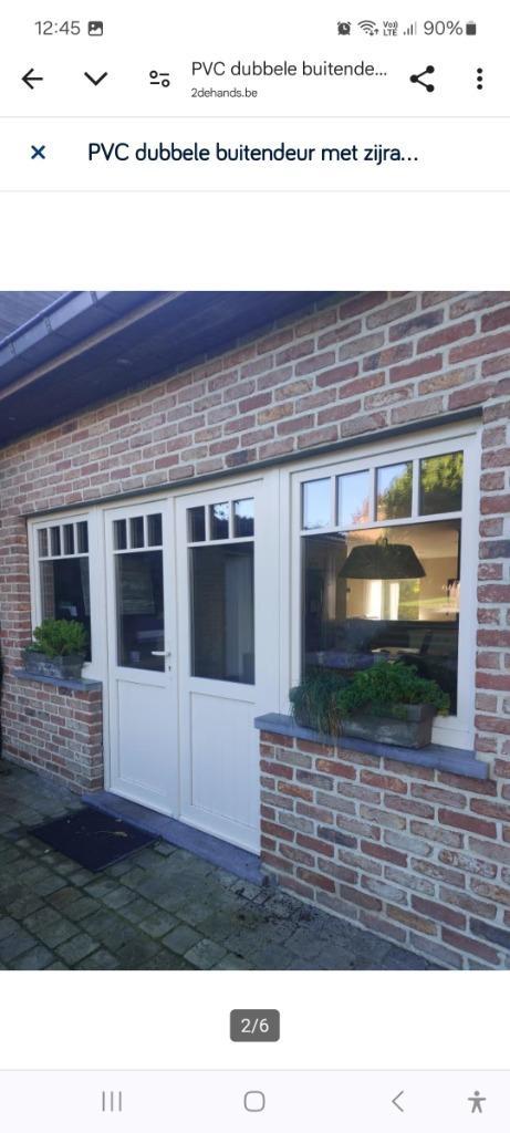buitendeur, Doe-het-zelf en Bouw, Deuren en Vliegenramen, Gebruikt, Binnendeur, 200 tot 215 cm, 120 cm of meer, Glas, Kunststof