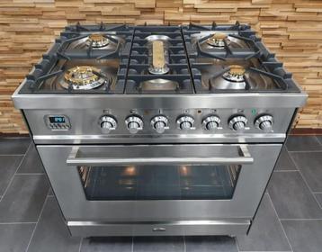 🔥Luxe Boretti Fornuis 80cm RVS 5 pits 1 grote oven  beschikbaar voor biedingen