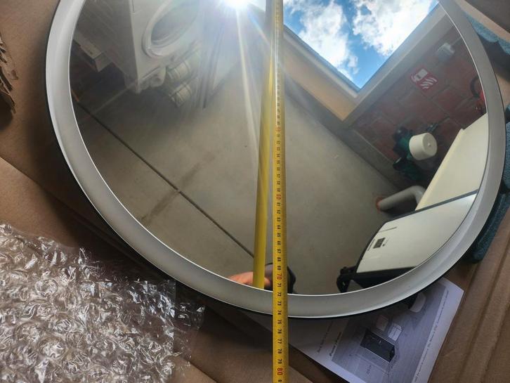 Alape Spiegel met LED-verlichting – Ø 74 cm, Huis en Inrichting, Woonaccessoires | Spiegels, Rond, Ophalen