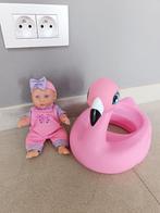 Popje met flamingo, Kinderen en Baby's, Ophalen of Verzenden, Zo goed als nieuw, Babypop