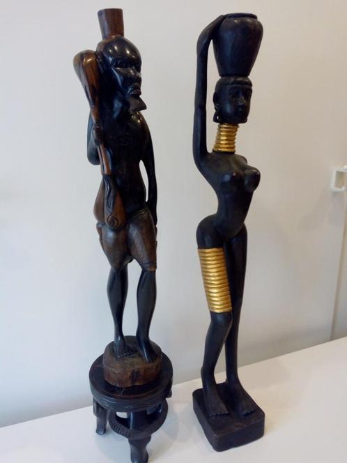 Diverse houten beelden, Antiek en Kunst, Kunst | Beelden en Houtsnijwerken, Ophalen of Verzenden