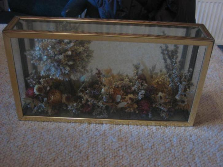 Decoratiestuk met gedroogde bloemen, Huis en Inrichting, Woonaccessoires | Droogbloemen, Gebruikt, Ophalen of Verzenden