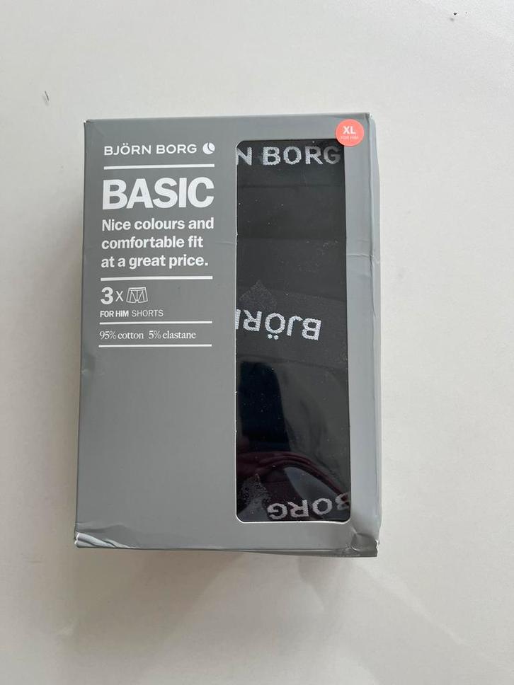 Björn Borg Basic 3-Pack Boxershorts voor heren XL, Kleding | Heren, Ondergoed, Zwart, Ophalen of Verzenden