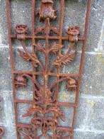 fronton wanddecoratie in roestig gietijzer, 5 bloemen!, Tuin en Terras, Ophalen, Nieuw