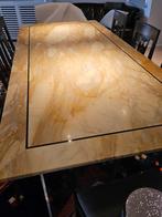 Marmeren  tafel, Huis en Inrichting, Ophalen, Zo goed als nieuw, Vijf personen of meer, Rechthoekig
