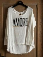 Prachtige witte T shirt lange mouw van Miss Sugar, Ophalen of Verzenden, Zo goed als nieuw, Maat 46/48 (XL) of groter