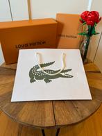 Lacoste Zak – Wit & Groen, Verzenden, Zo goed als nieuw, Wit, Shopper