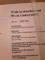 Douchewand, nieuw, veiligheidsglas met zwarte omleisting, Huis en Inrichting, Badkamer | Badkamermeubels, Ophalen, Nieuw