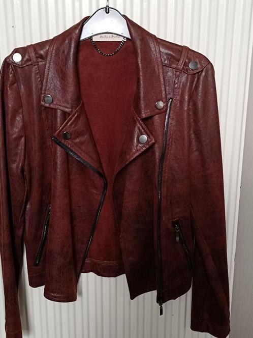 Lederen jasje AMELIE & AMELIE maat 40, Kleding | Dames, Truien en Vesten, Zo goed als nieuw, Maat 38/40 (M), Ophalen of Verzenden