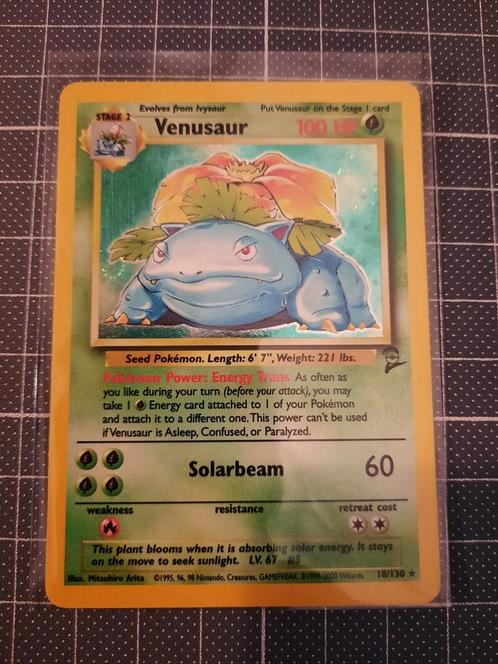 Venusaur base set 2 holo, Hobby en Vrije tijd, Verzamelkaartspellen | Pokémon, Zo goed als nieuw, Booster, Ophalen of Verzenden