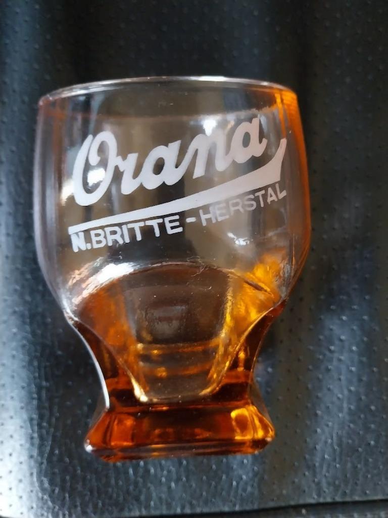 Verre ORANA    N.Britte  Herstal, Collections, Marques de bière, Enlèvement ou Envoi