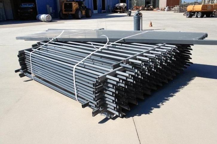 Promo! ca 35 meter spijlenhekwerk met palen - gebruikt, Tuin en Terras, Tuinhekken en Hekwerk, Gebruikt, Spijlenhekwerk, Ophalen