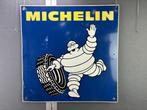 Origineel Michelin reclamebord met Bibendum 65x65cm, Ophalen of Verzenden, Gebruikt, Reclamebord