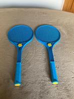 2 blauwe tennisrackets in kunststof, vanaf 6 jaar, Sports & Fitness, Tennis, Comme neuf, Raquette, Enlèvement ou Envoi
