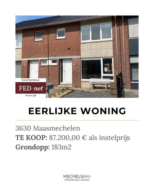Te koop in Maasmechelen - Eerlijke woning met potentieel, Immo, Huizen en Appartementen te koop, Maasmechelen, tot 200 m², Tussenwoning