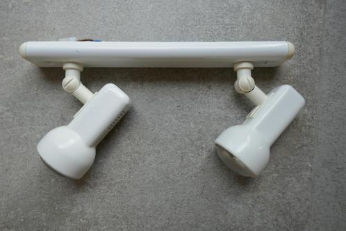dubbele opbouwspot met richtbare spots, Huis en Inrichting, Lampen | Spots, Gebruikt, Plafondspot of Wandspot, Metaal of Aluminium