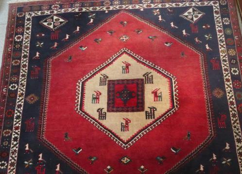 Handgeknoopt Perzisch tapijt – Shiraz/Qashqai – 206×202 cm –, Antiek en Kunst, Antiek | Tapijten, Tafelkleden en Textiel, Ophalen