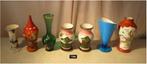 7 magnifiques vases rétro en faïence, porcelaine et verre, Antiquités & Art, Enlèvement ou Envoi