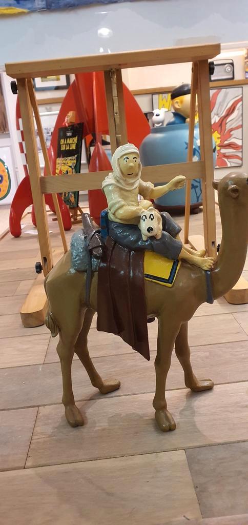 Kuifje en Bobbie op een kameel, Verzamelen, Stripfiguren, Beeldje of Figuurtje, Kuifje, Ophalen of Verzenden