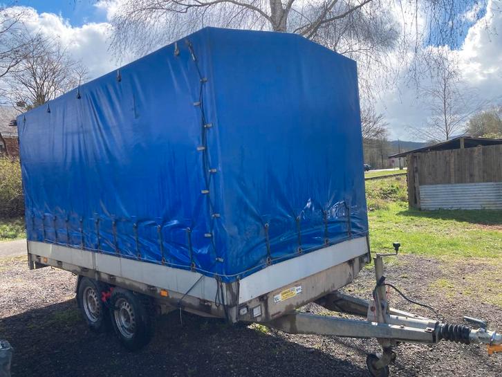 Remorque bâchée 3500 kg hapert double essieu, Auto diversen, Aanhangers en Bagagewagens, Gebruikt, Ophalen