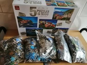 Coffret 5 Puzzles 1000 pièces + Posters - Italie beschikbaar voor biedingen