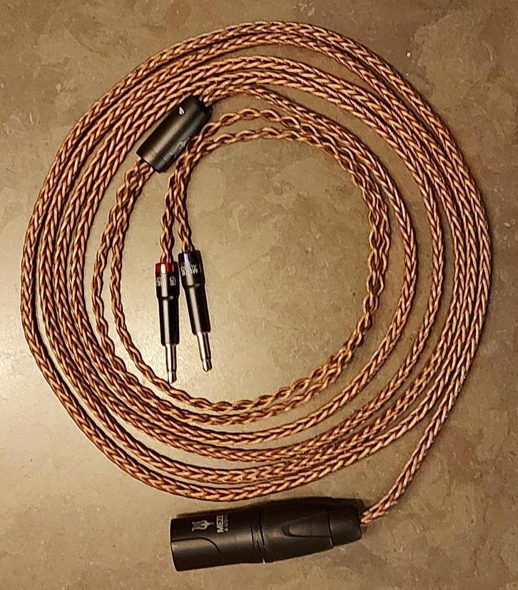 Meze Audio koptelefoon kabel- Mono 3.5mm to 4 PIN XLR - 2.5m, Audio, Tv en Foto, Audiokabels en Televisiekabels, Zo goed als nieuw