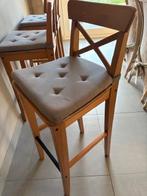 3 barkrukken met kussen, Huis en Inrichting, Barkrukken, Ophalen, Gebruikt, Met voetsteun, 60 tot 90 cm