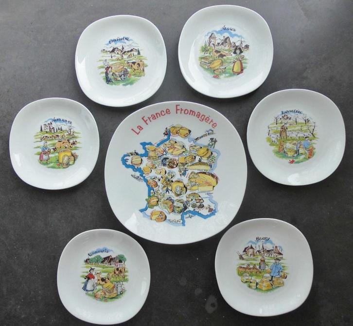 Prachtig kaasservies „BERRY de FRANCE”, Antiek en Kunst, Antiek | Servies los, Ophalen of Verzenden