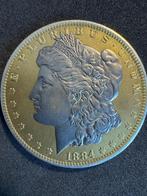 Morgan dollar 1884 o, Postzegels en Munten, Ophalen of Verzenden, Zilver