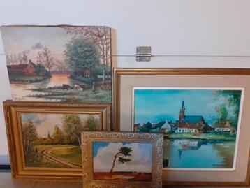 4 schilderijen beschikbaar voor biedingen