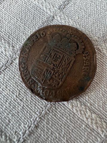 1 Liard 1693 Spaanse Nederlanden (Belgie) Carol 2 (272) beschikbaar voor biedingen