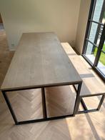 Tafel + Bank Pure Wood Design, 200 cm of meer, 50 tot 100 cm, Gebruikt, Eikenhout