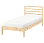 Bed 90x200cm Ikea Tarva + Lattenbodem + Matras, Huis en Inrichting, Ophalen, Gebruikt