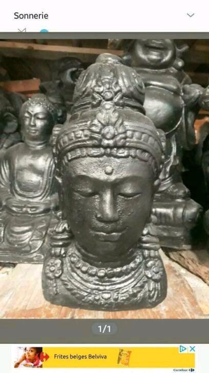 statue visage de shiva 25 cm en pierre et, Maison & Meubles, Accessoires pour la Maison | Statues de Bouddha, Neuf, Enlèvement ou Envoi