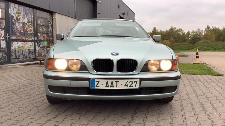 BMW 520i, Auto's, BMW, Bedrijf, 5 Reeks, Benzine, Berline, 4 deurs, Handgeschakeld, Groen, Zwart, Stof, Achterwielaandrijving