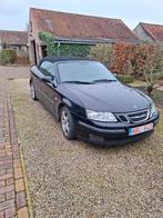 Saab 9-3 cabrio 2006 130000km, Auto's, Cabriolet, Zwart, Leder, Grijs