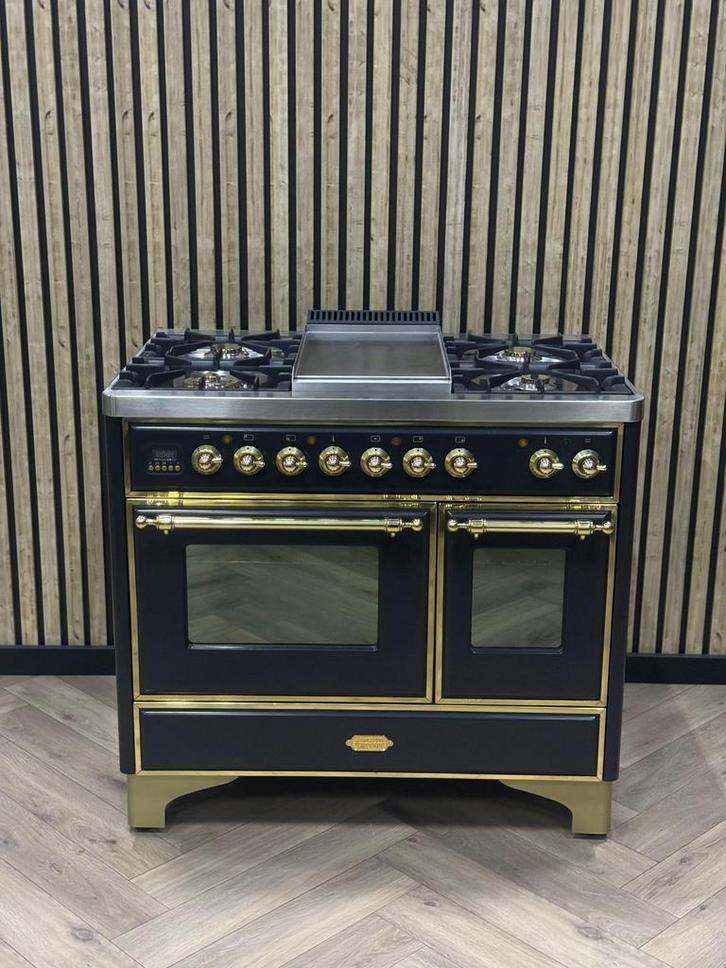 Prachtige Boretti Majestic 100cm Goud Messing + Frytop, Elektronische apparatuur, Fornuizen, Ophalen of Verzenden